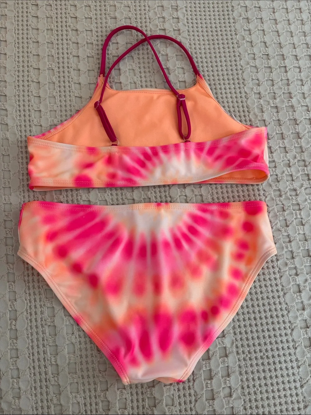 Hurley Pink & Peach Tie-Dye Sport Bikini
